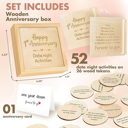 Miniatura 2 de Regalos de madera para el 8 aniversario para él y ella, regalos de madera para el 8 aniversario, regalos de aniversario para marido y esposa, regalo