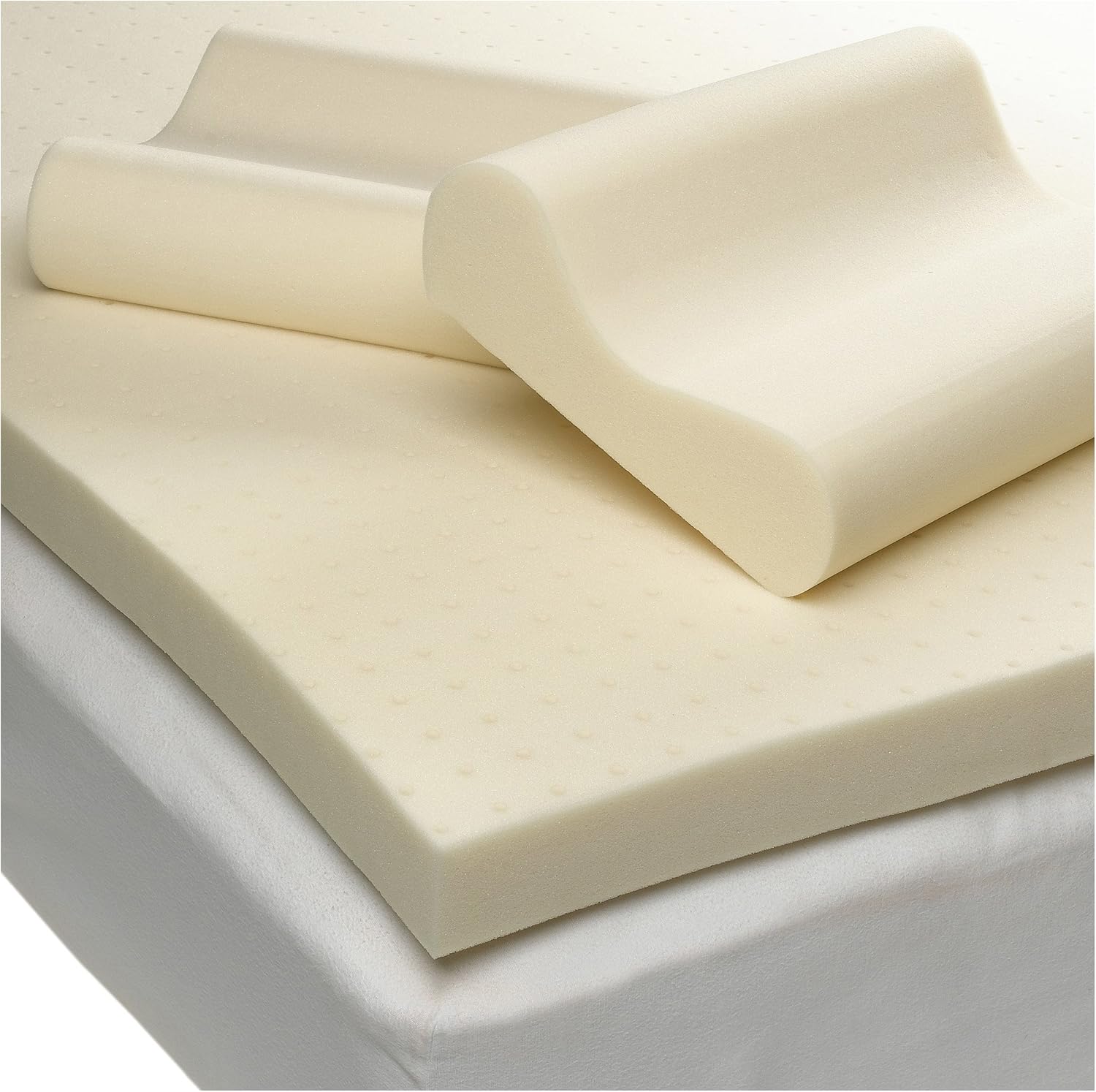 Sleep Joy 3Inch Ventilated Memory Foam Mattress Topper with Contour
