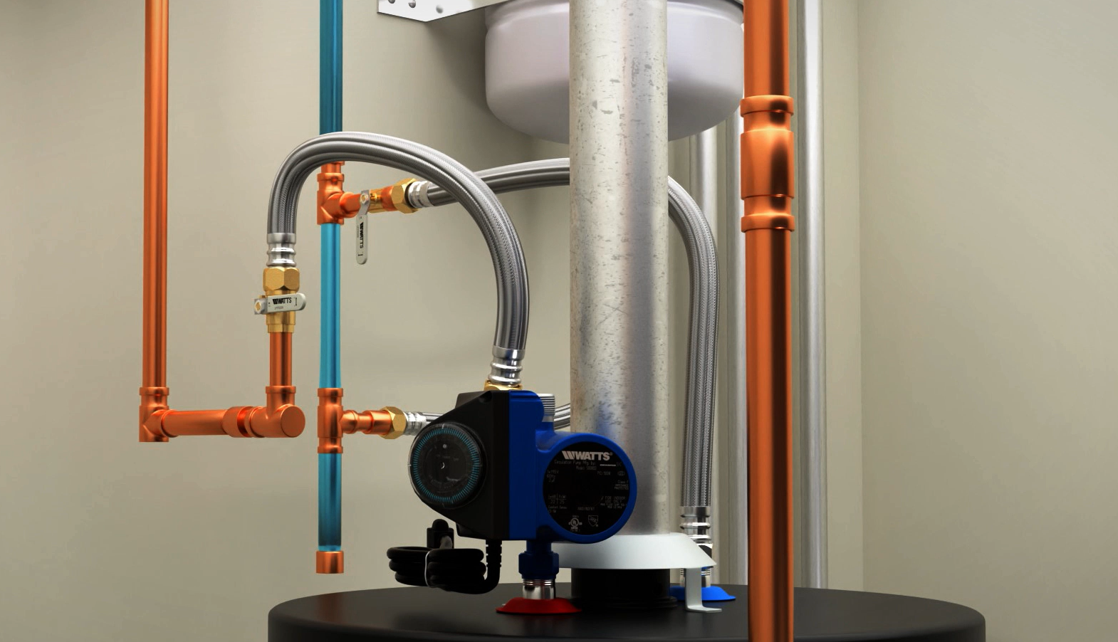 Programmable Water Heater Hot Water Recirculating System With