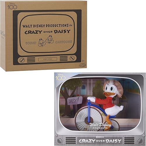 Miniatura 5 de Disney100 Years of Wonder Walt Disney Presents "Crazy Over Daisy" Donald Duck - Animal de peluche coleccionable, juguetes para niños a partir de 5