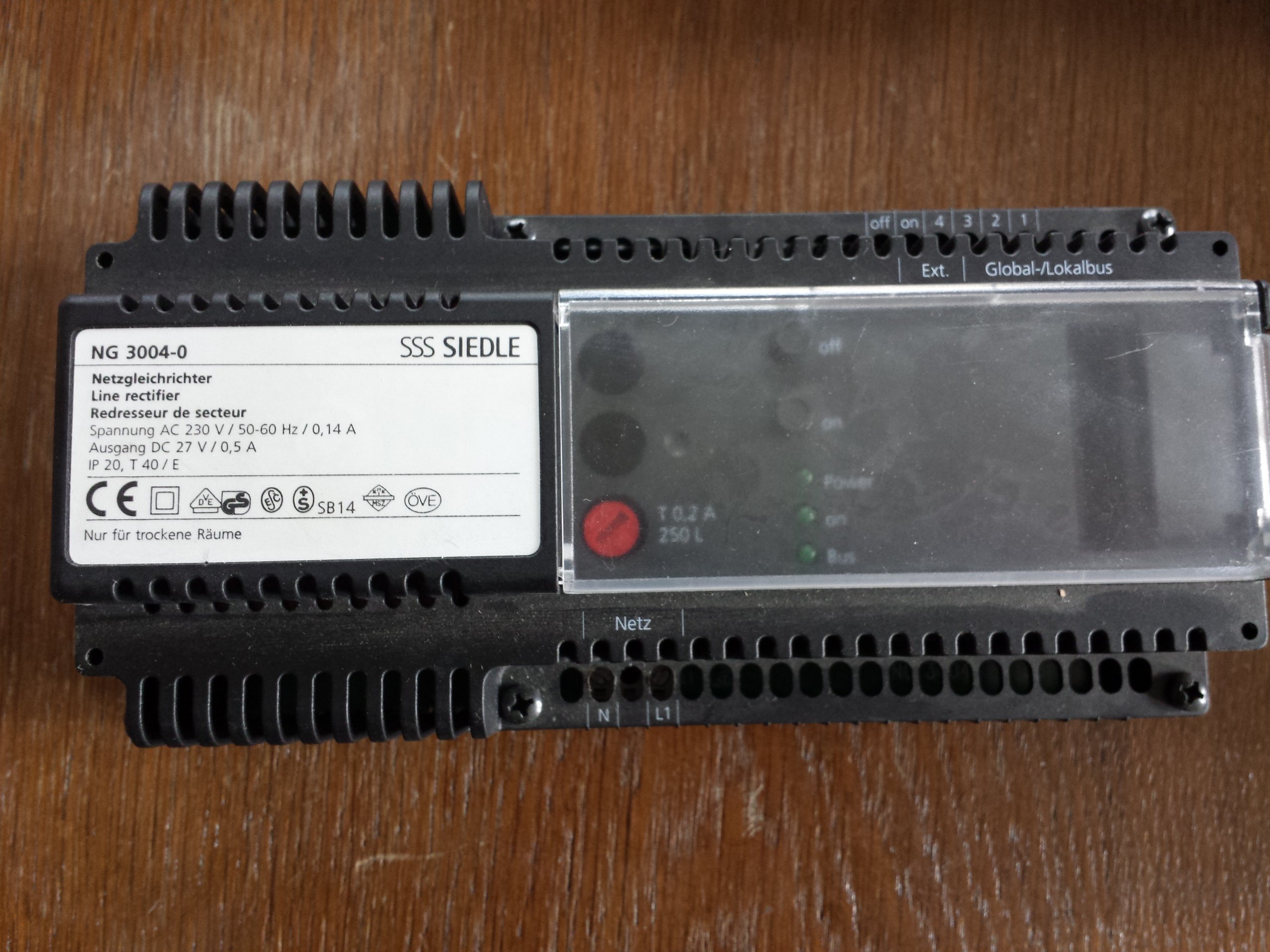 Siedle 3004-0 nG redresseur de courant résout les pannes d'interphone