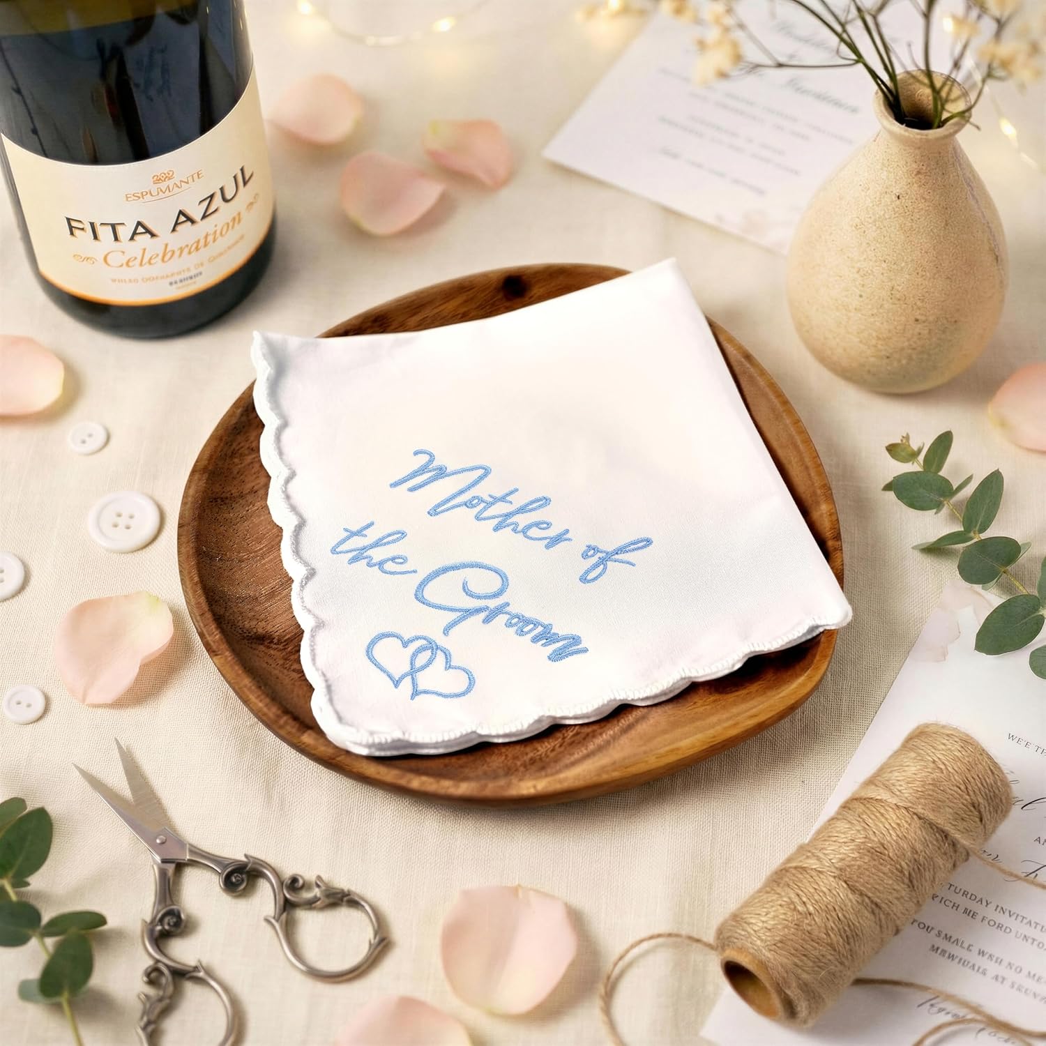 Mother of the Bride Gifts Wedding Handkerchief Keepsake image 4