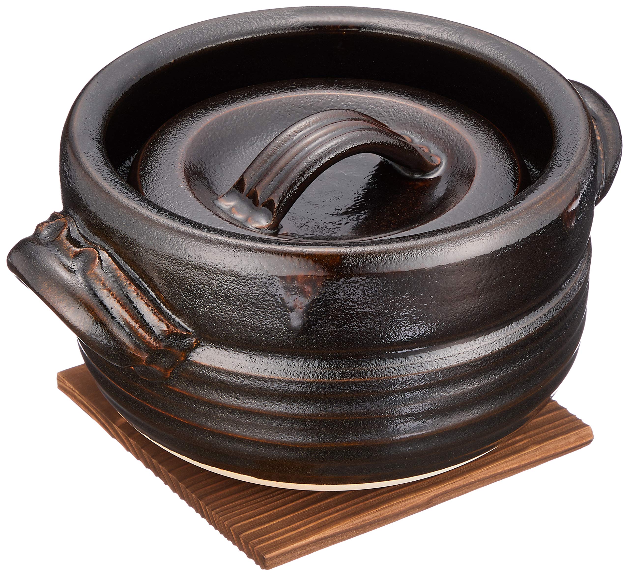 萬古焼 窯変天目 ご飯釜 敷板付 三合炊き Amazon｜萬古焼 ご飯鍋 2合炊き (敷板付) 窯変天目 15383｜ご飯鍋