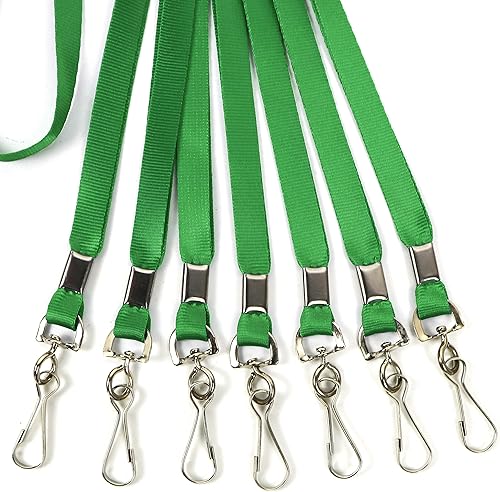 Miniatura 4 de Hontmy Cordón de 50 piezas planas a granel para insignias de identificación, correas de cuello, cordón de crucero, clips giratorios de gancho en J,