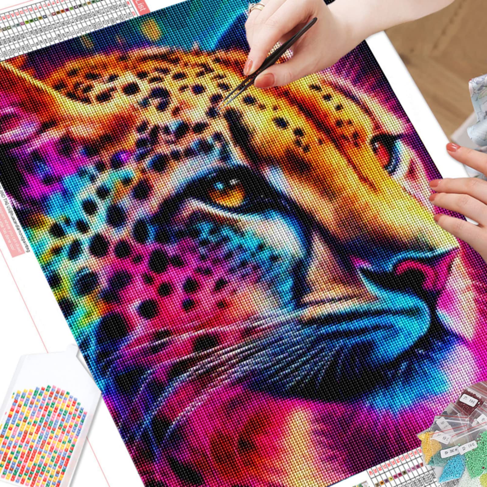 EXQULEG Kit completo per pittura con diamanti 5D fai da te 120x60cm