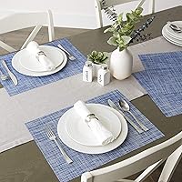 Vista 37 de DII PVC Tabletop Collection Placemat Set, Wedge, 13x20, Gray, 6 Piece