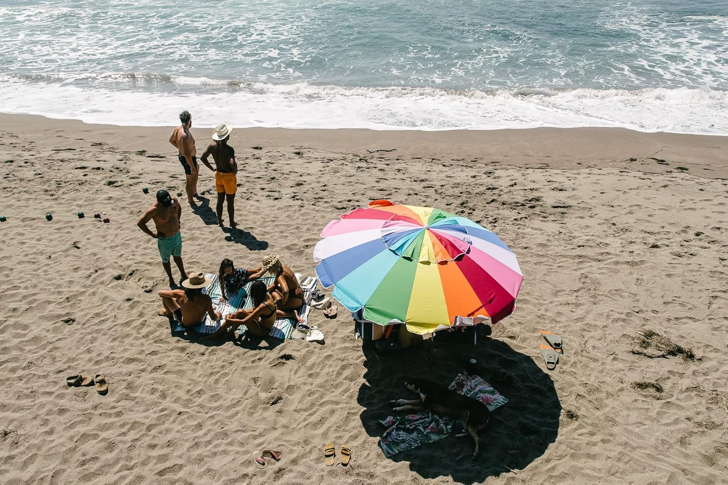 Nomadix Festival Blanket - Perfect for Picnics, Camping, & Lawn Seating - Plush Top & Water Resistant Base - Made with Post Consumer Recycled Materials - Agua Blue - 60x72 in - Image 8