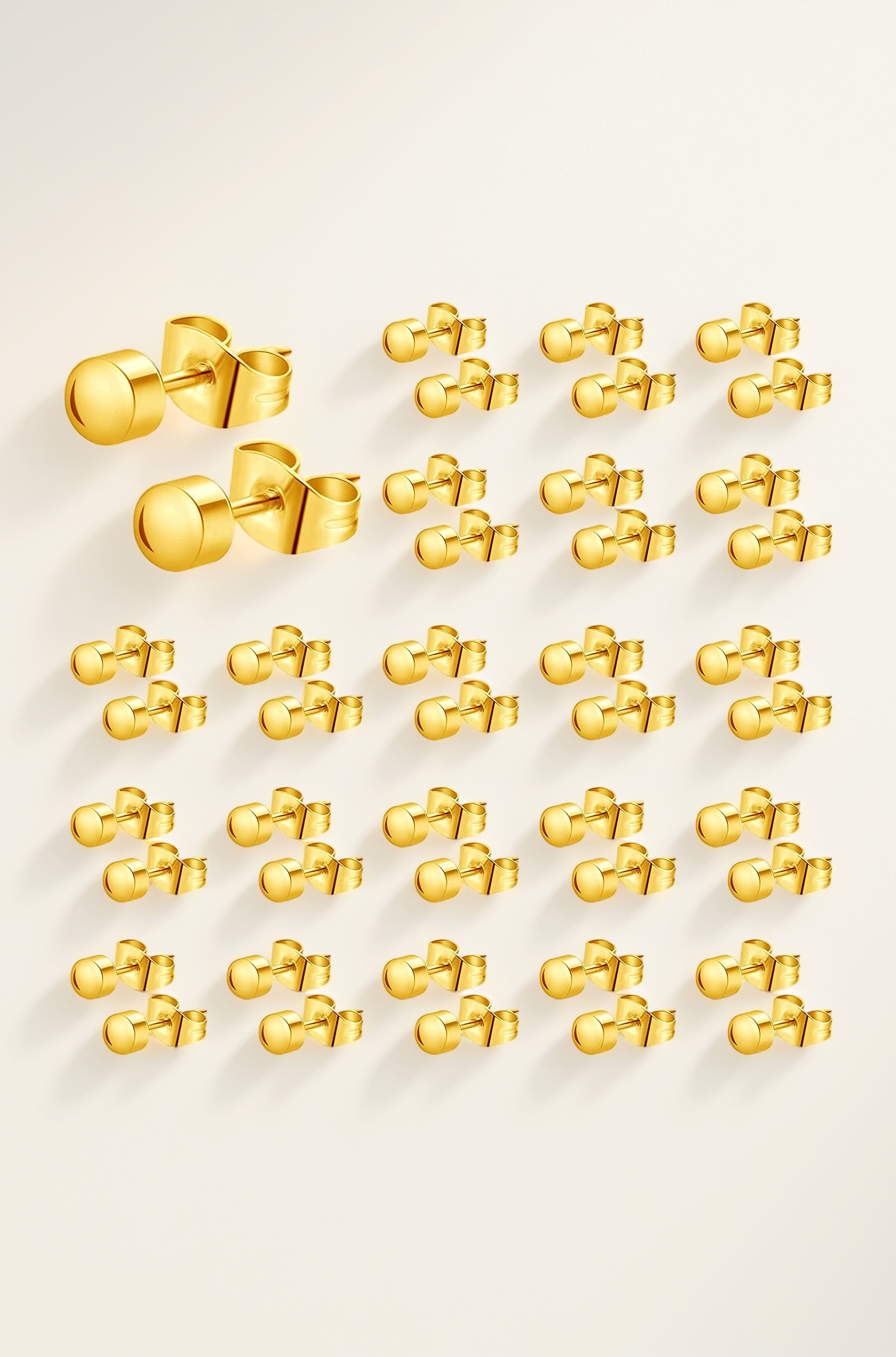 Unisex Ear Piercing Studs – Surgical Steel Sterile Earrings Set, 12 Pairs for Nose, Navel & Body Piercing