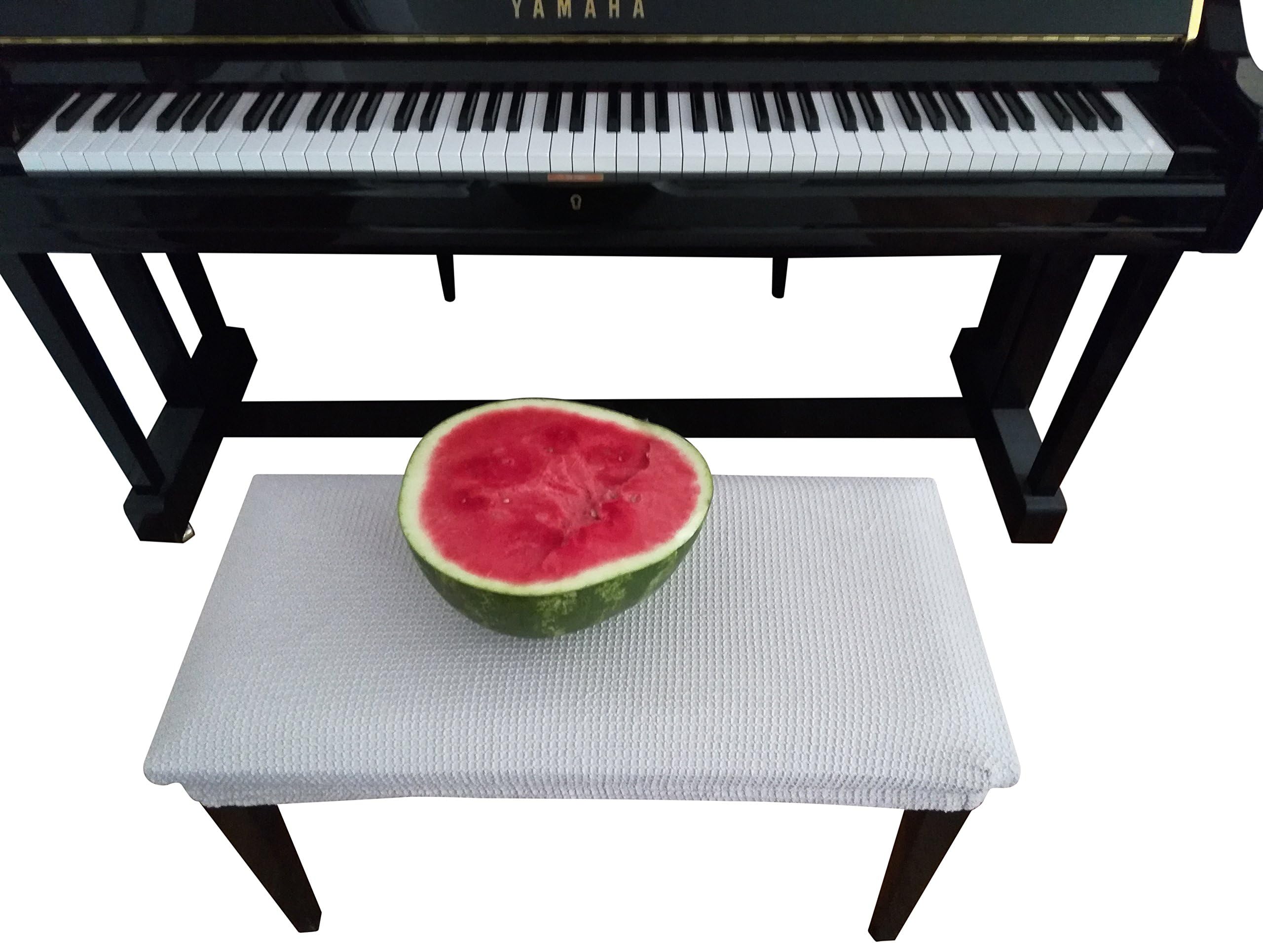 Waterproof Piano Bench Cover - Perfect for Pets, Kids, Elderly, Weddings, Parties - Machine Washable, Elastic, Removable - Cleans Easily(Beige)
