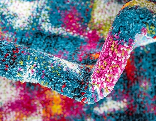 Miniatura 8 de Unique Loom colección Lyon - Alfombra abstracta y moderna, Polipropileno, MultiVerde