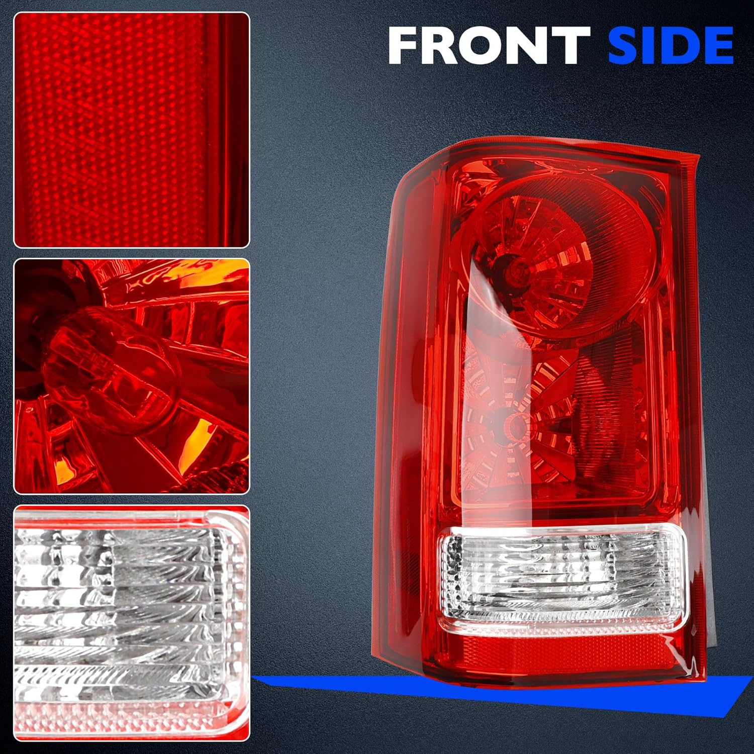 Tail Light Assembly for Honda Pilot 2009-2015, Rear Taillight with Bulb and Wiring Harness, Tail Lamp Replaces HO2800174 33550-SZA-A01 33550SZAA01, Driver Left Side LH