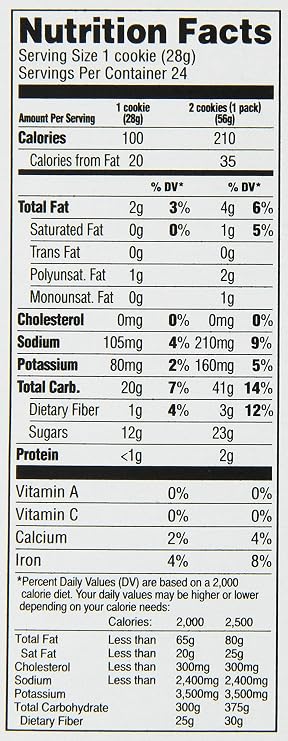 Newtons Fig Cookies, (12 Count of 2 oz Packets) 24 oz