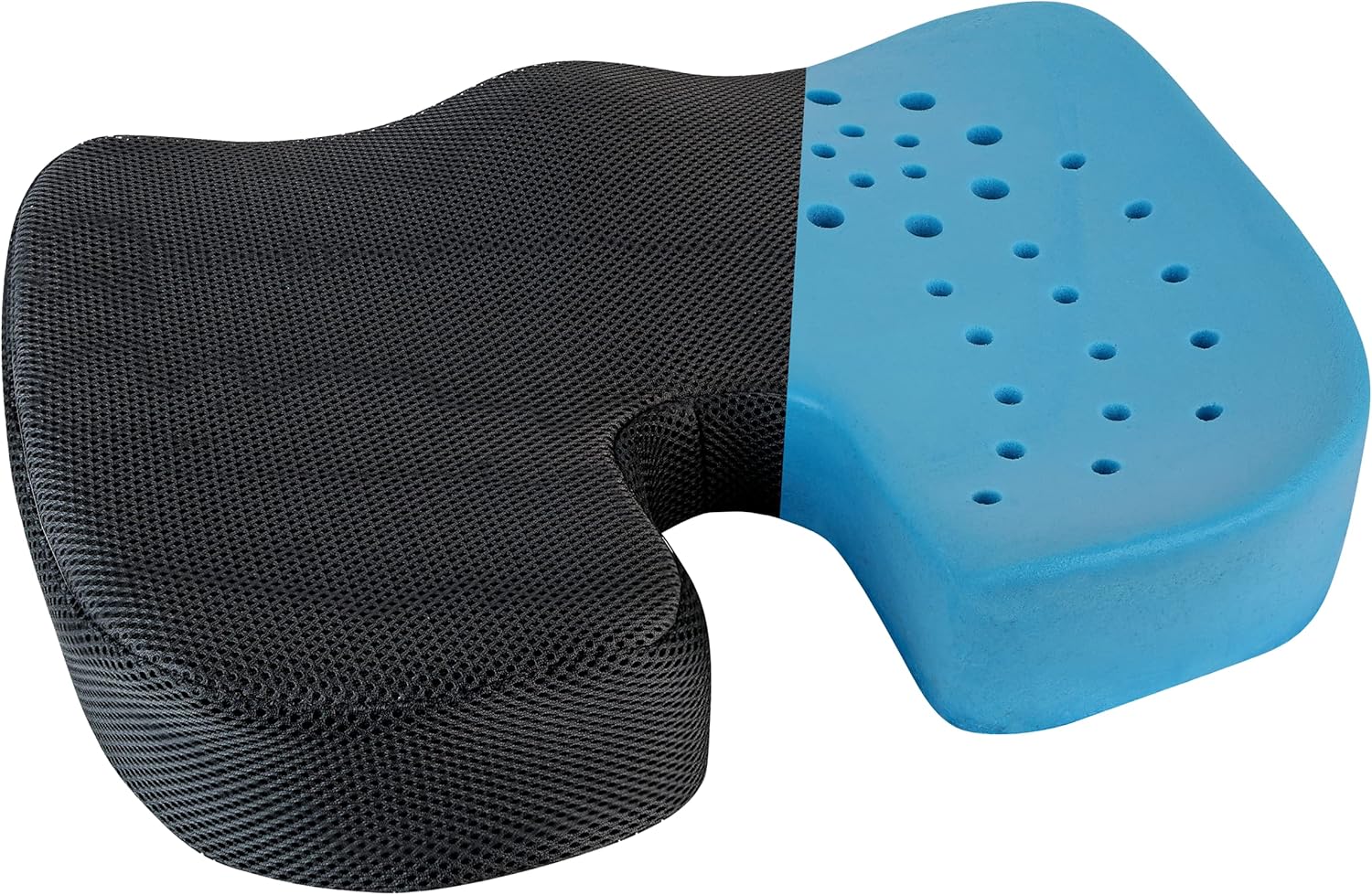 Memory Foam Seat Cushion | Gel Infused – Ventilated | Coccyx Cushion Office Chair Cushion | Tailbone Pain Relief Cushion - Lumbar Cushion : Health & Household