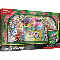 Pokémon: collezione premium Mega Venusaur-ex del GCC Pokémon (una carta promozionale olografica, una carta promozionale lenticolare gigante e otto buste di espansione)
