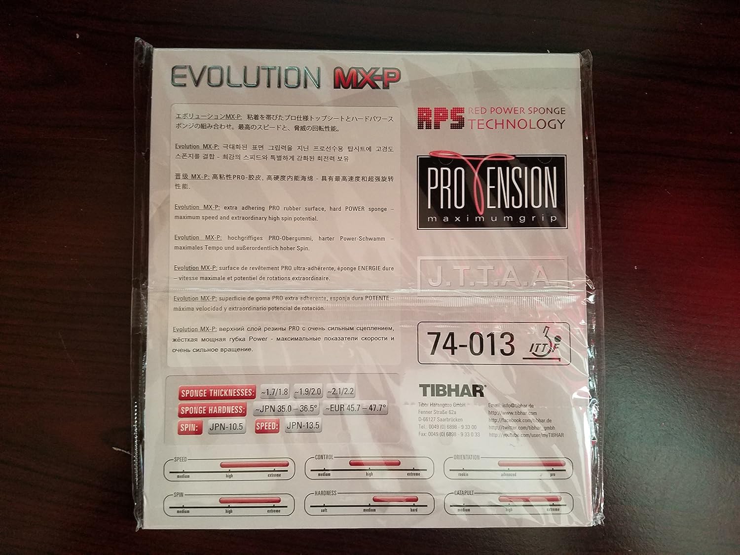 Tibhar Evolution MX-P Table Tennis Rubber
