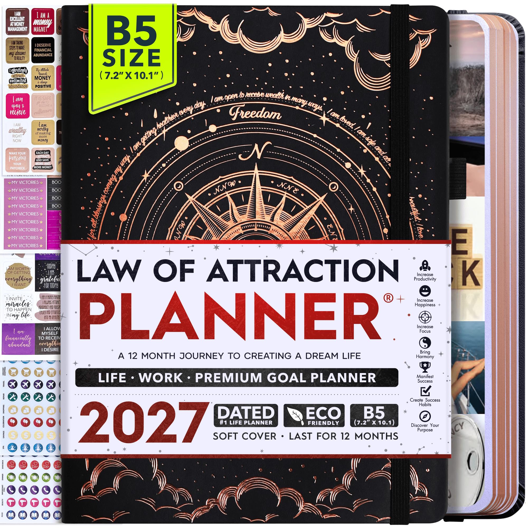 2027 Planner Weekly and Monthly &amp; Manifestation Journal for Women