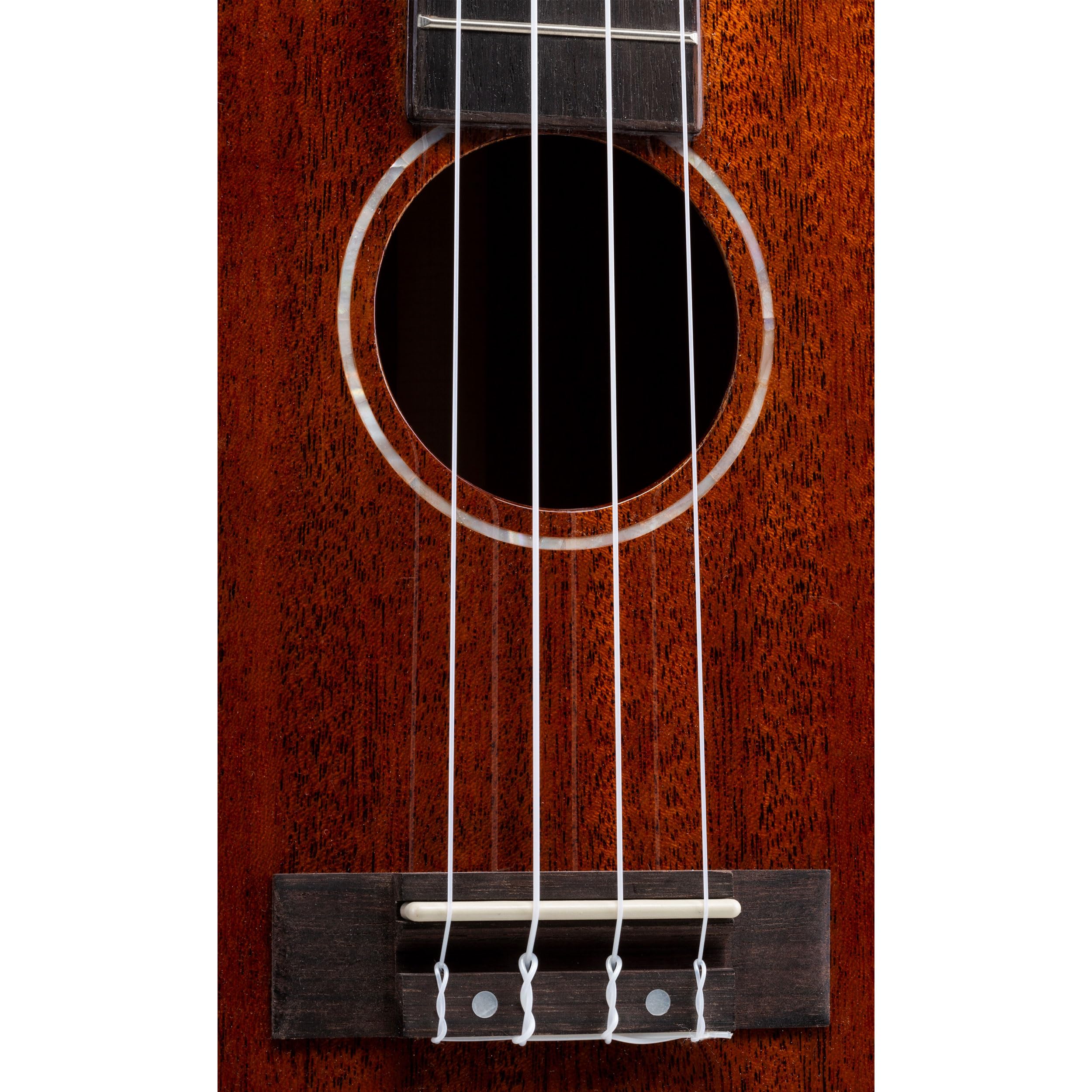 VOLT - Ukelele Riva, tamaño tenor, tapa maciza de caoba, diapasón: palisandro, acabado brillante, adornos de nácar, longitud: aprox. 660 mm, con botones de correa, incluye funda forrada