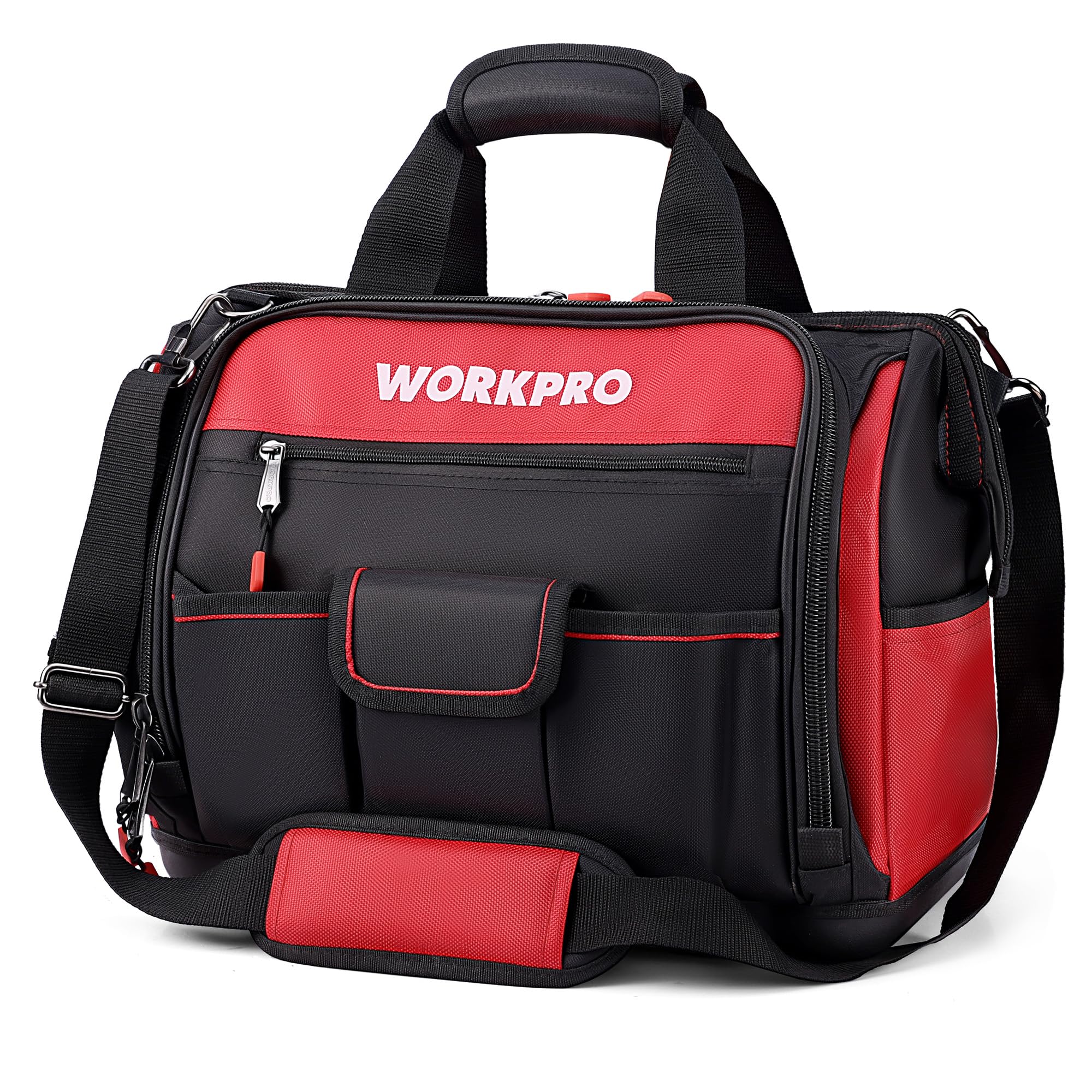 WORKPRO Borsa Porta Utensili da Lavoro 16”, 39 Tasche Borsa per Attrezzi con Tracolla Regolabile