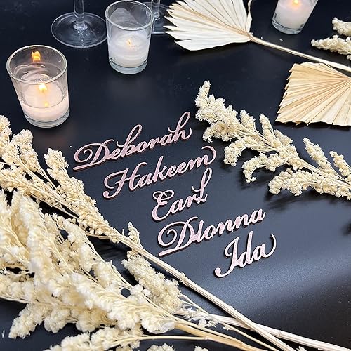 Miniatura 5 de Etiqueta de nombre personalizada, nombres de mesa de boda, nombres de tarjetas de lugar de madera, nombres de tarjetas de lugar de cena de