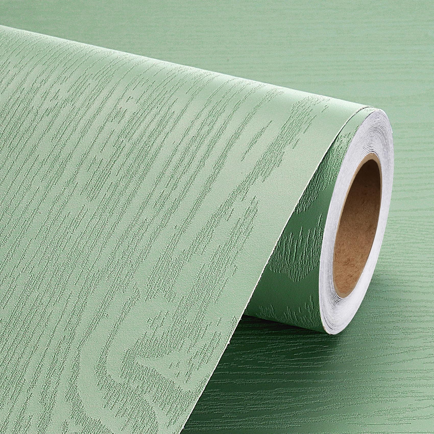 Revêtement vinyle grain de bois vert texturé effet haut de gamme
