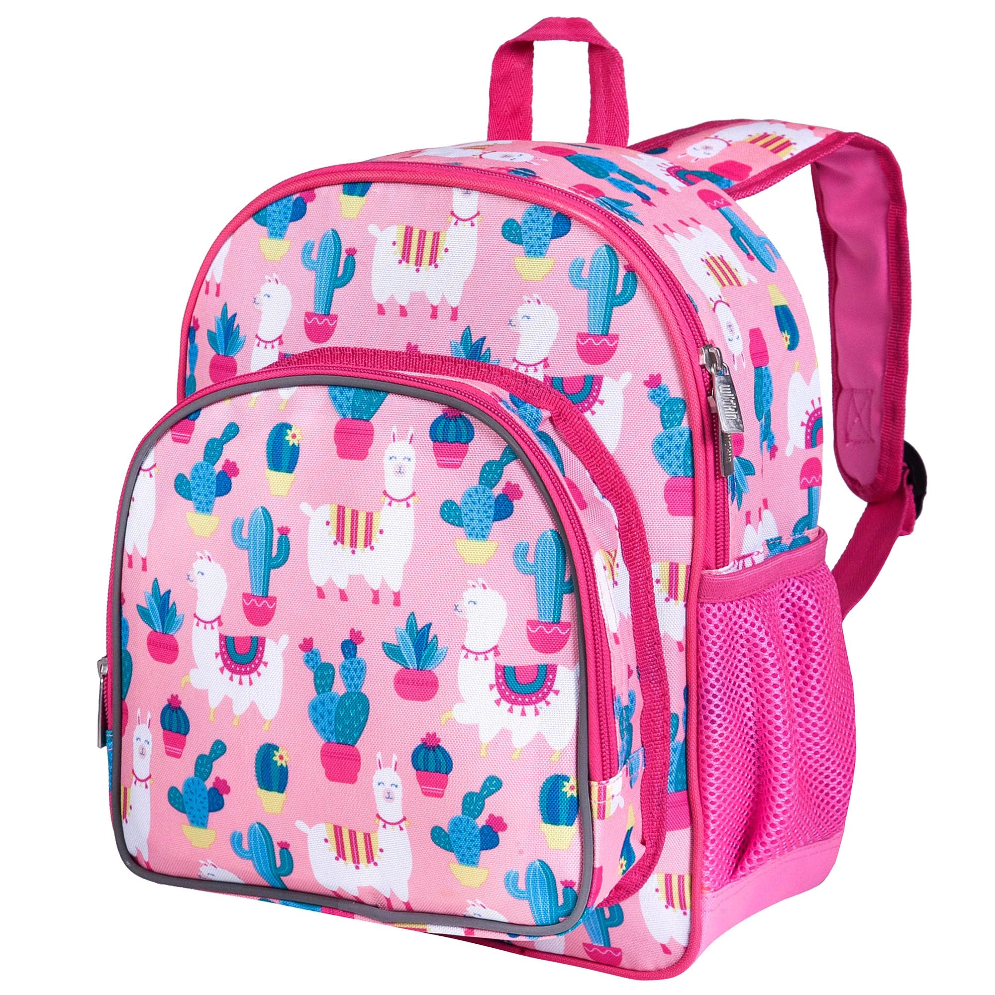 Wildkin 12-inch Kids Backpack – Padded, Adjustable, Ideal for Daycare & Travel - Llamas and Cactus