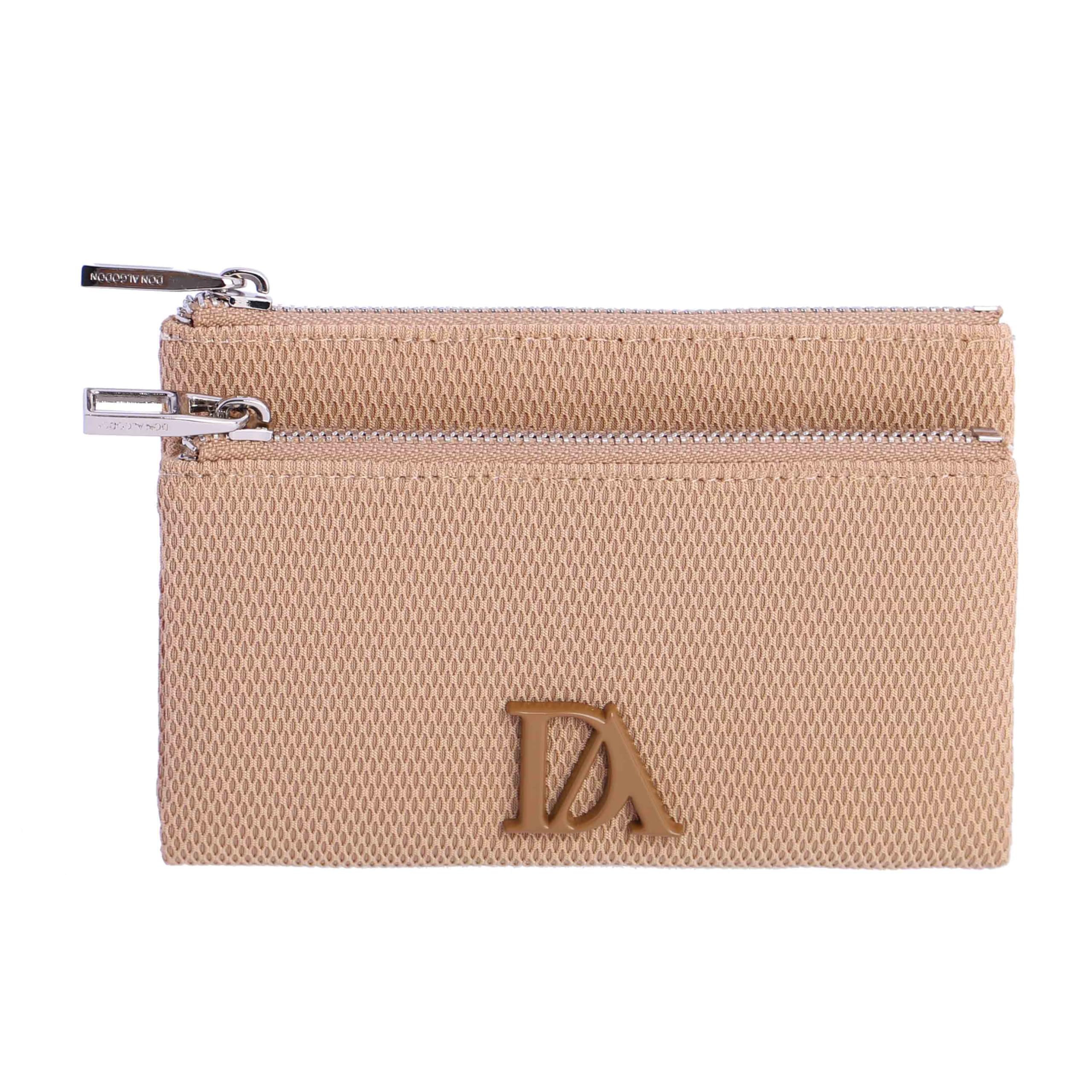 Monedero para mujer DON ALGODON pequeño de lino con cremallera 8