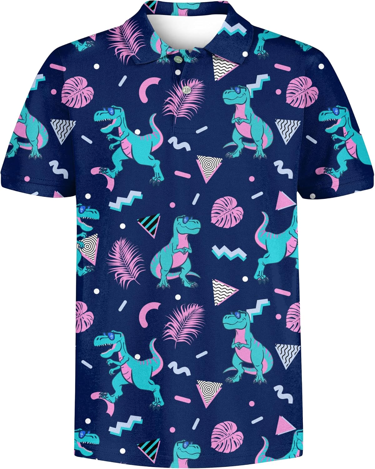 westwolf Boys Polo Shirt Short Sleeve Kids Golf Clothes Collared School Hawaiian Shirts Size 5-14 Years