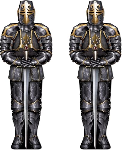 Beistle S54527AZ2 Chevalier noir articulé 2 pièces, multicolore