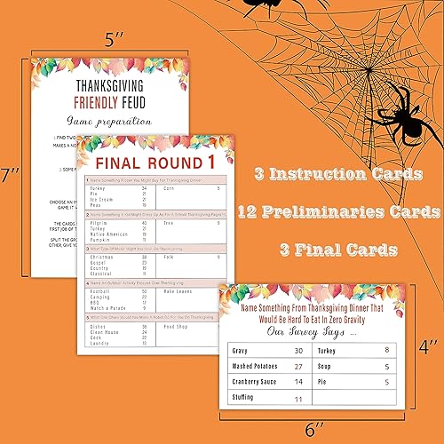 Miniatura 2 de Juego de feud amigable para el día de Acción de Gracias, juegos de fiesta, juegos de trivia, juego de pelea para adultos, juegos de rompehielos de