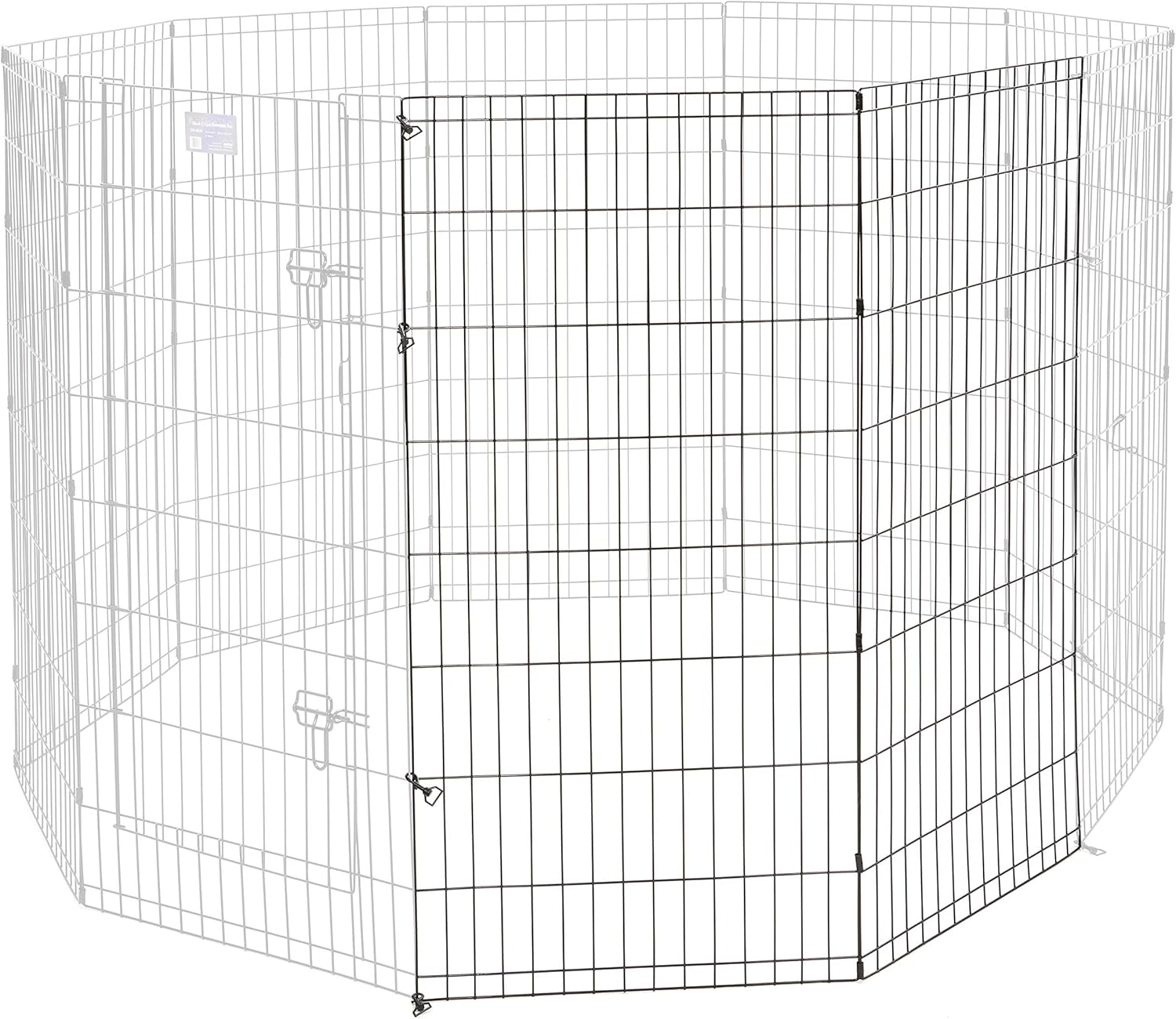 MidWest Homes for Pets Dog Exercise Pen Wire Mesh Sunscreen Top for Dog Pens and Playpens, Rust Resistant, Black E-Coated, Hardware Included, 540-WM