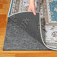 Kautudrum Waterproof Non-Slip Rug Pad 8x10 ft - Felt Grip for Hardwood Floors, Prevents Curling, Buckling & Shifting