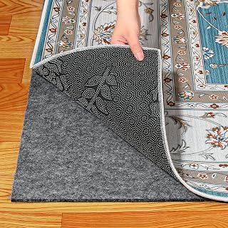 Kautudrum Waterproof Non-Slip Rug Pad 8x10 ft - Felt Grip for Hardwood Floors, Prevents Curling, Buckling & Shifting