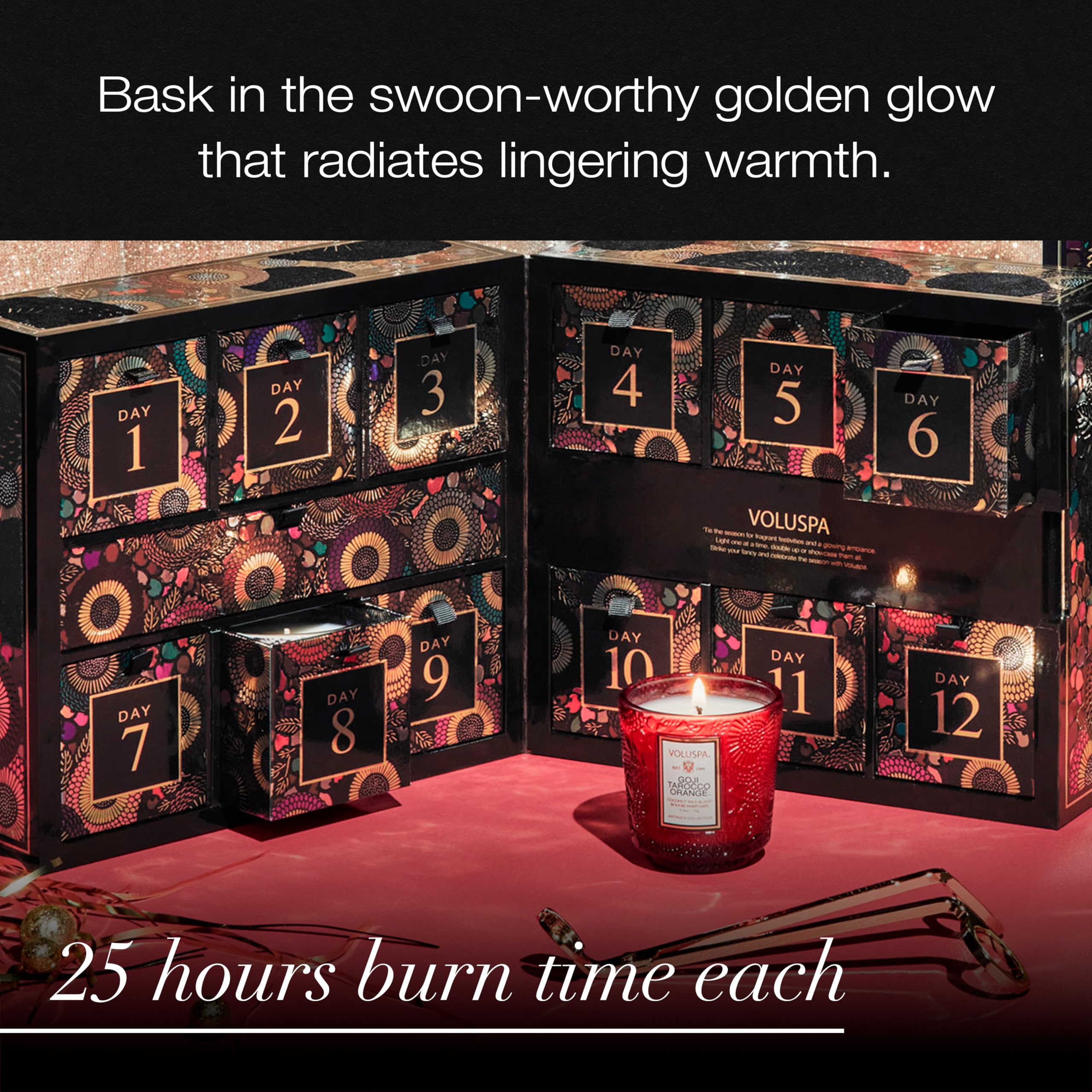 Amazon.com: Voluspa 12 Day Advent Calendar Scented Candles Gift