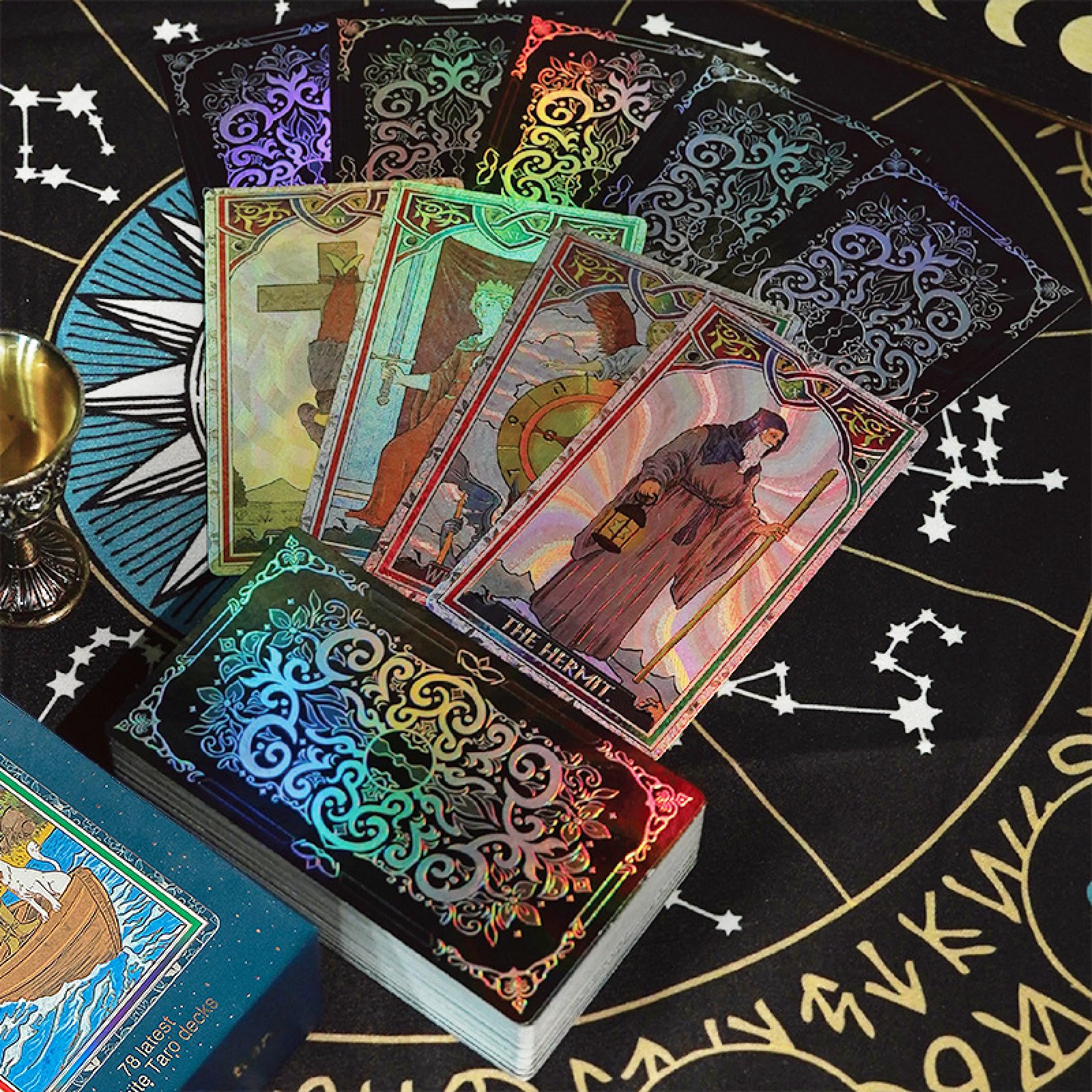 Jeu de cartes de tarot Waite Tarot - Cartes de tarot WITT - Convient aux débutants
