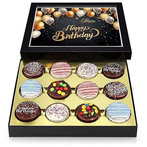 Empire Delights cesta de regalo de cumpleaños de galletas de chocolate para hombres y mujeres golosinas gourmet de feliz cumpleaños para regalos de