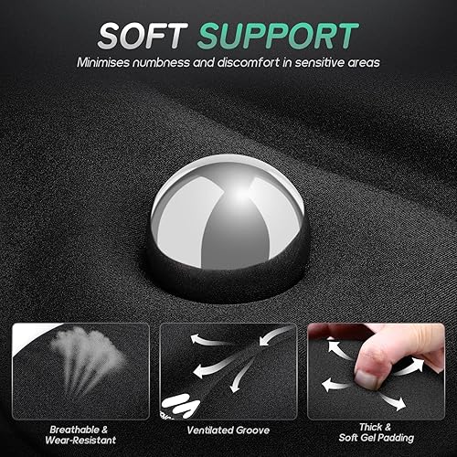 Miniatura 3 de MEENCOOL Bike Seat Cushion - Gel Padded Bike Seat Cover for Men Women Comfort, Adjustable Velcro Secure Bicycle Seat Cushion Compatible with