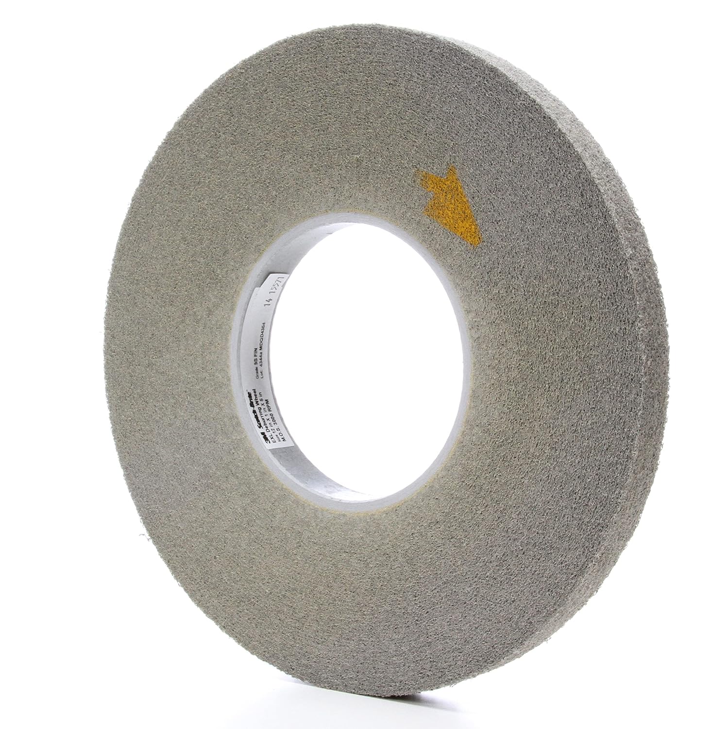 Scotch-Brite EXL Deburring Wheel - 9S Fine Grit Silicon Carbide - Metal Deburring, Finishing and Polishing Wheel - Convolute - 12" x 1" x 5"