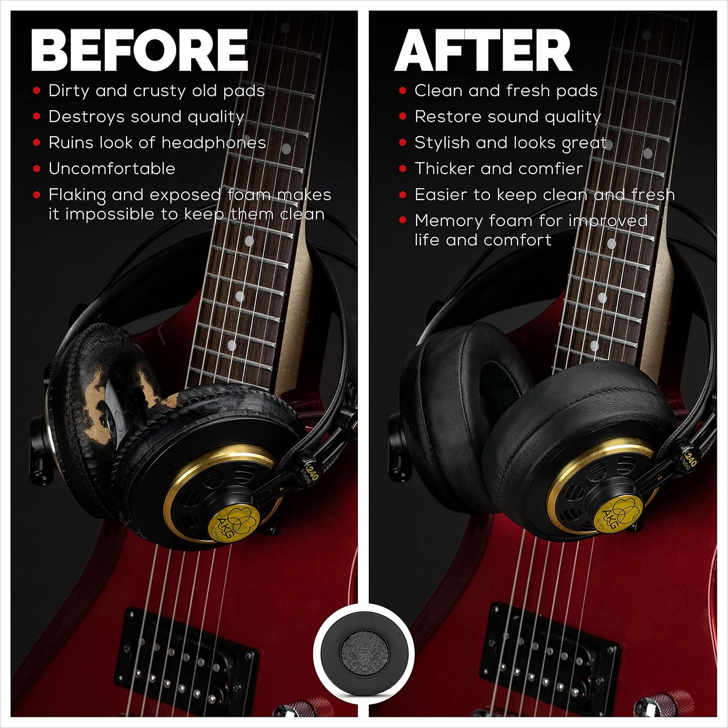 Cheap BRAINWAVZ Round Replacement Memory Foam Earpads - Suitable for Many Other Large Over The Ear Headphones - Sennheiser, AKG, HifiMan, ATH, Philips, Fostex, Sony (Black) Popular BRAINWAVZ Round Replacement Memory Foam Earpads - Suitable for Many Other Large Over The Ear Headphones - Sennheiser, AKG, HifiMan, ATH, Philips, Fostex, Sony (Black)