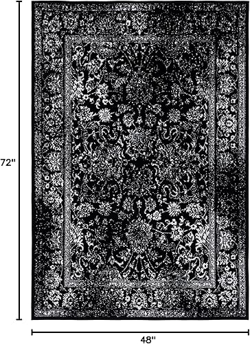 Miniatura 266 de Safavieh colección Adirondack - Alfombra de área, 6 x 9 pies, gris y azul, diseño oriental desgastado, no desprende pelusa, fácil cuidado, ideal