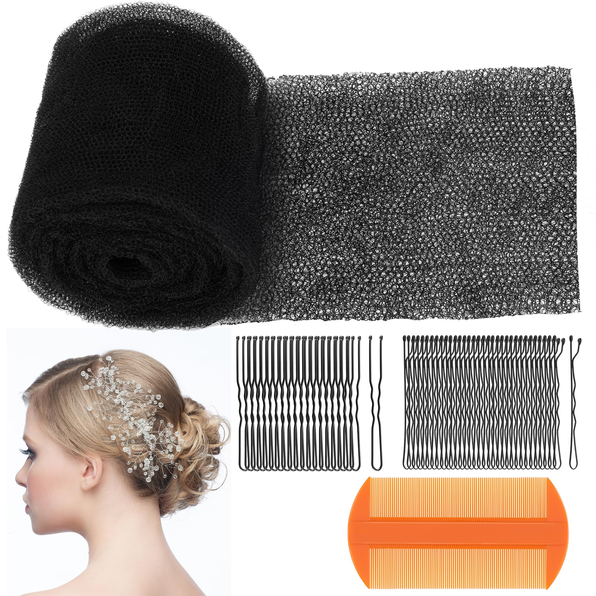 Hair Padding for Updo Volumes Bump Tool with 50P U Shape Pin