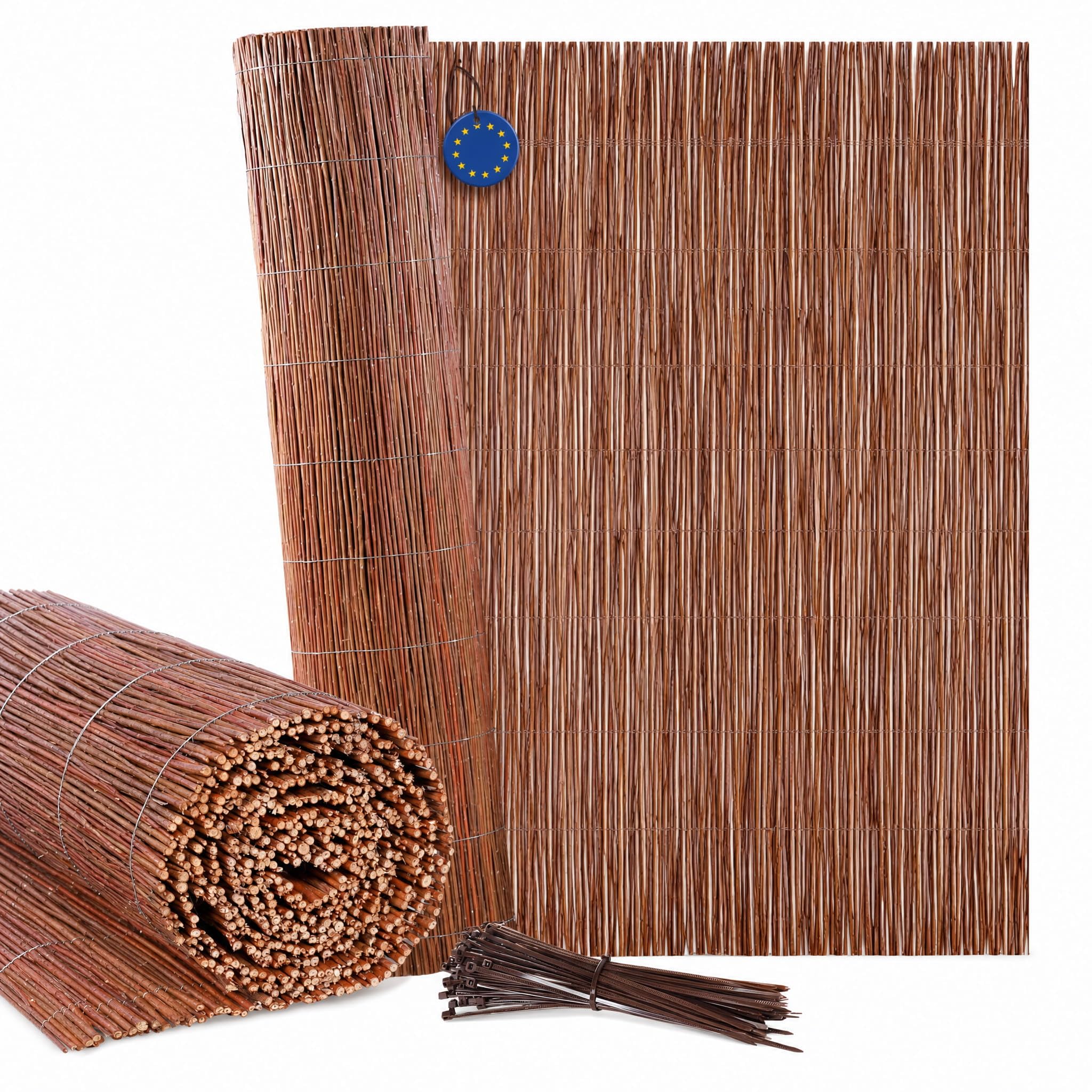 BOOGARDI Canisse en osier naturel 150 x 300 cm - Brise-vue pour balcon, terrasse et jardin - Clôture occultante extérieure, pare-vue en osier