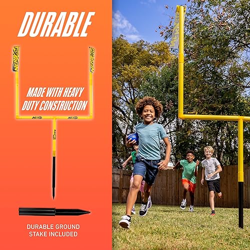 Miniatura 12 de Franklin Sports - Poste de portería de fútbol de acero auténtico de 8.5 x 5.5 pies, poste para niños, juego de postes de portería de fútbol