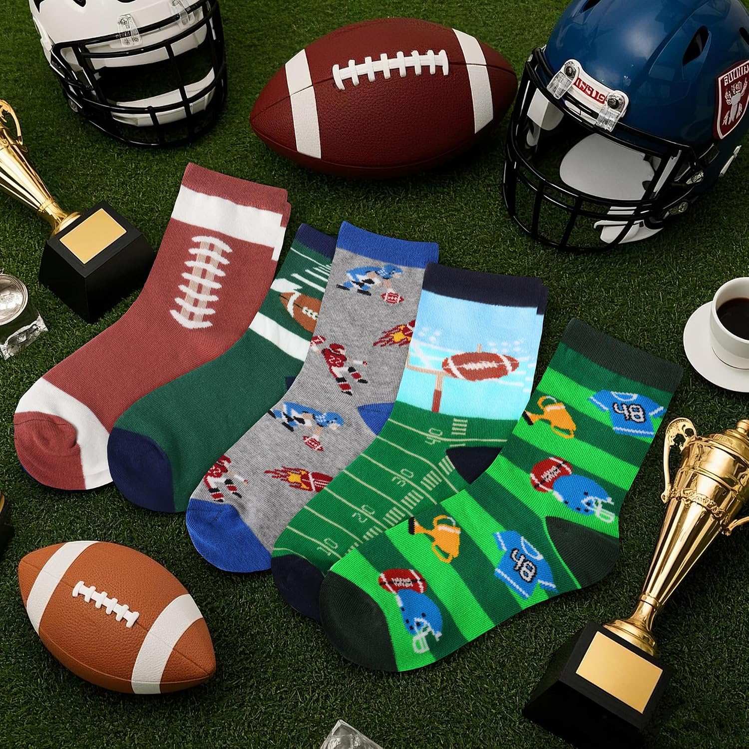 Jeasona Boys Socks Kids Crew Socks Funny Animal Christmas Gifts for Teen Boys