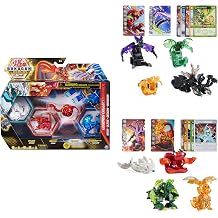 BAKUGAN Legends 2023 Legends Collection Pack of 4 with 1 Nova Ball Geogan and Ultra Baku Gear Various Variations for Children from 6 Years Multicoloured