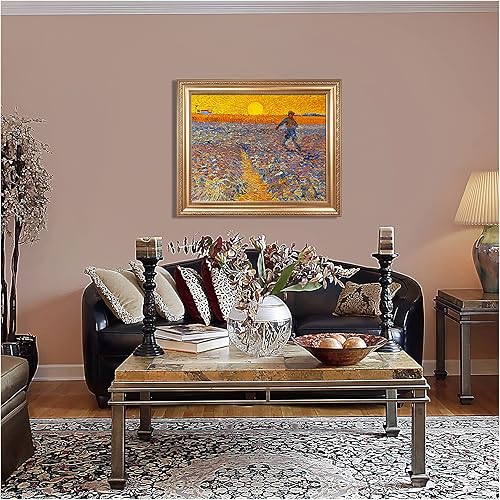 Miniatura 683 de A&T ARTWORK The Starry Night de Vincent Van Gogh. Tamaño del marco: 36 x 30 pulgadas, tamaño de la imagen: 30 x 24 pulgadas, reproducciones clásicas