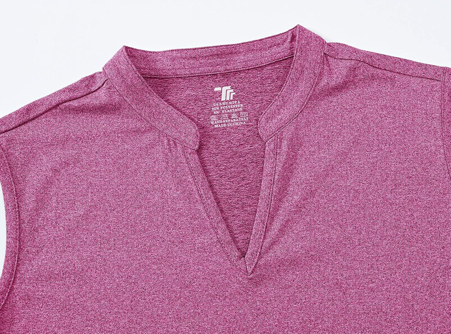 BASUDAM Women's Sleeveless Golf Polo Shirts V-Neck Collarless Tennis Running T-Shirts Quick Dry - Image 4