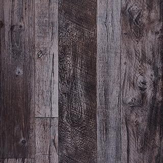 WENMER 17.71" x 118" Grey Wood Peel and Stick Shiplap Self-Adhesive Wallpaper Planks for Countertop, Cabinet, Shelf, Wall, Door