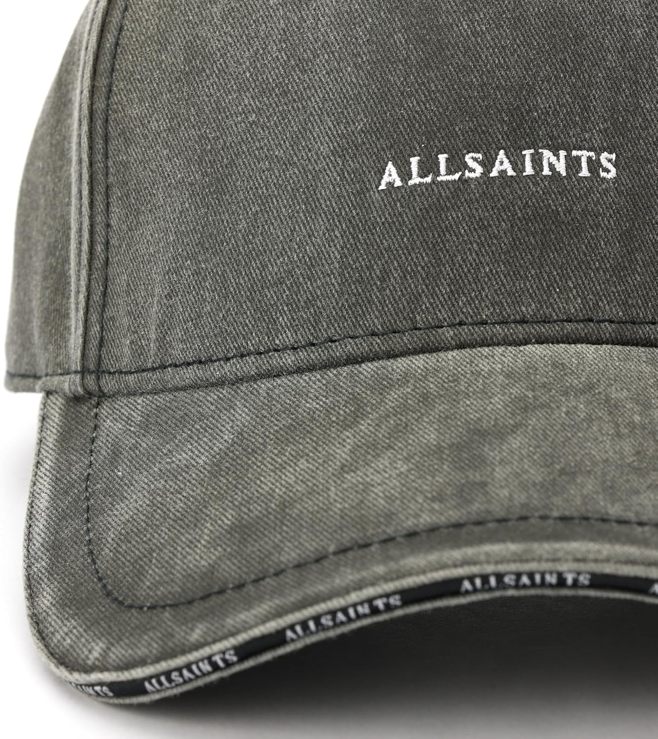AllSaints Men's Felix Baseball Cap, 100% Cotton Hat with Adjustable Strap, Summer Accessory Washed Black - Image 4