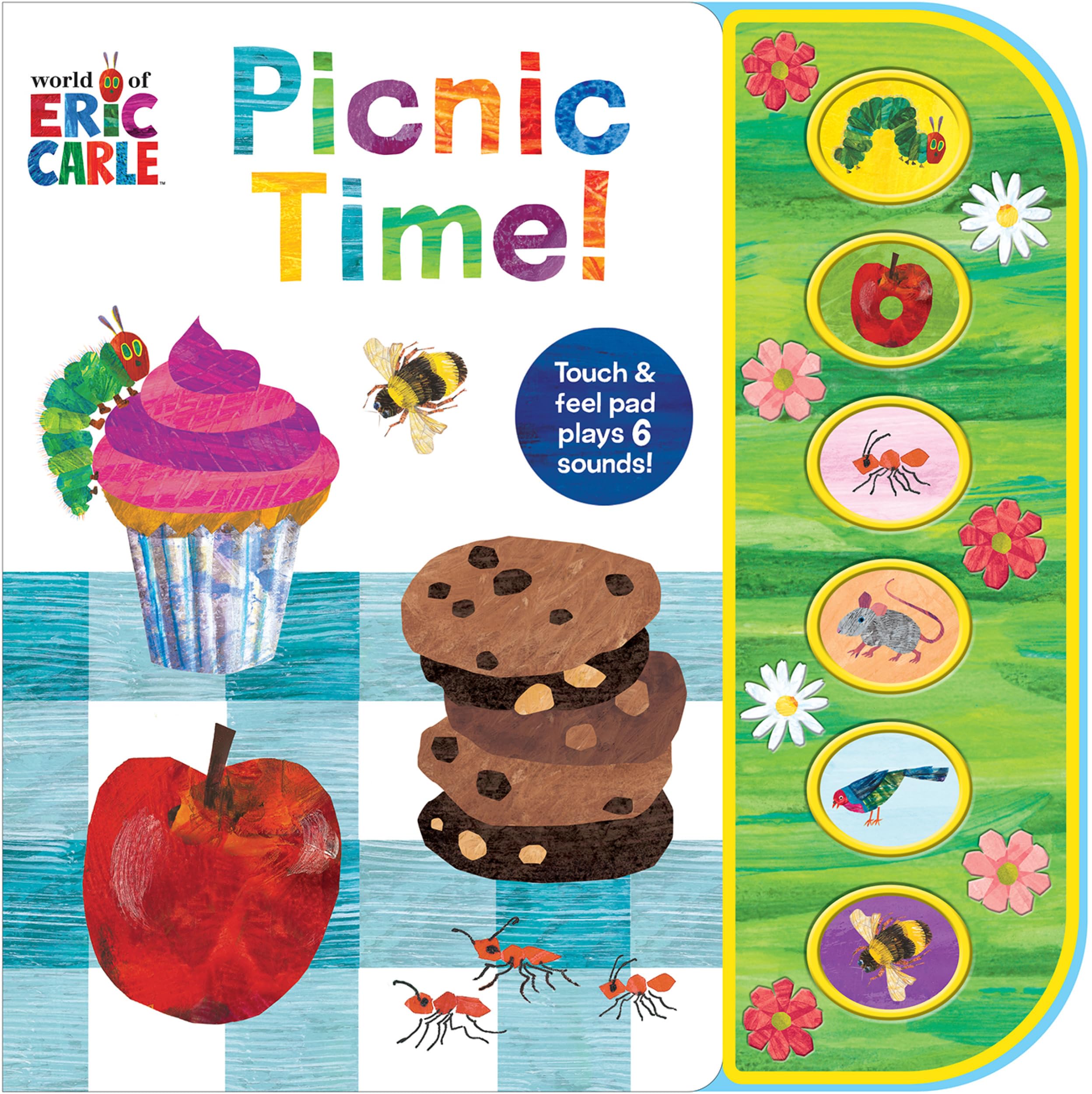 World of Eric Carle, Picnic Time! - Touch & Feel Textured Sound Pad for Tactile Play - PI Kids
