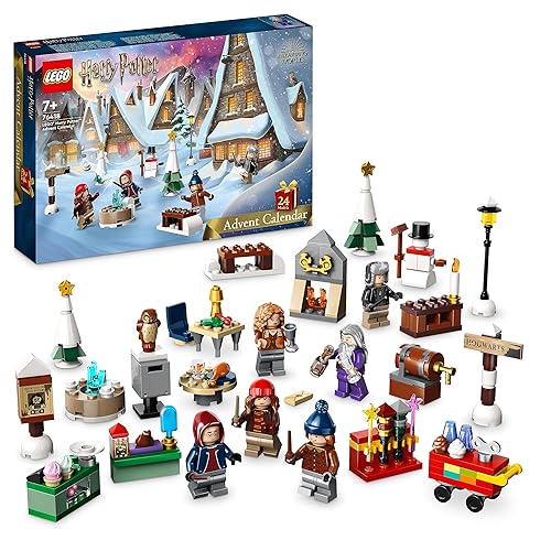 Immagine del prodotto LEGO 76418 Harry Potter Calendario dell’Avvento 2023 con 24 Regali tra cui 18 Mini Costruzioni del Villaggio di Hogsmeade e 6 Minifigure, per Bambini e Fan
